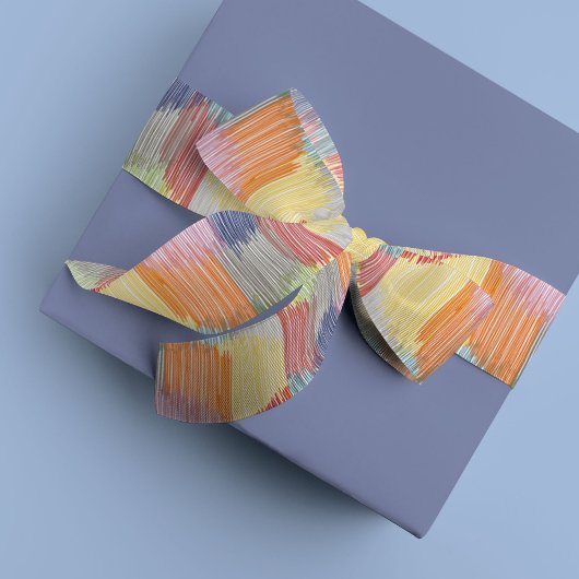 Kleurrijke regenboog Moderne rand Satijnen Lint