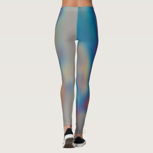 Kleurrijke regenboog moiré reflectie leggings (Achterkant)