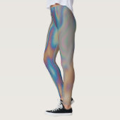 Kleurrijke regenboog moiré reflectie leggings (Links)