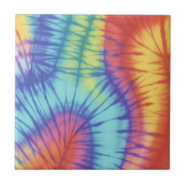 Kleurrijke Regenboog Multicolor Tie Dye Tegeltje