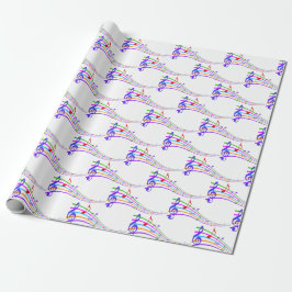 Kleurrijke Regenboog Musical Notes Cadeaupapier