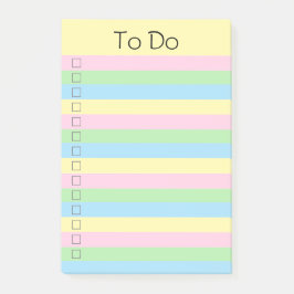 Kleurrijke regenboog om lijst te doen post-it® notes