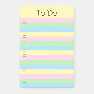 Kleurrijke regenboog om lijst te doen post-it® notes