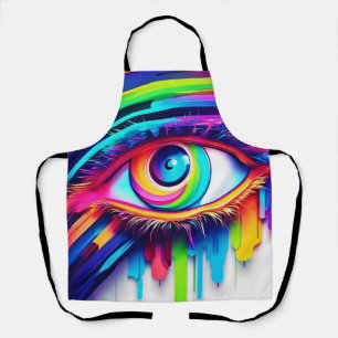 Kleurrijke Regenboog Oog Kunstwerk Schort