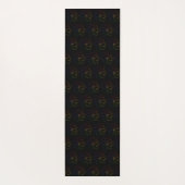 Kleurrijke regenboog op Black Chic hars flower Yogamat (Achterkant)