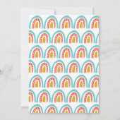 Kleurrijke regenboog op de persoonlijke geboorteda kaart (Achterkant)