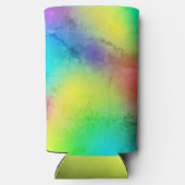 Kleurrijke Regenboog Oude Textuur Modern Seltzer Blikjeskoeler (Achterkant)