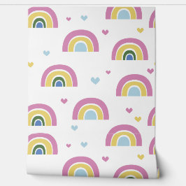 Kleurrijke Regenboog Pastel Patroon Peel & Stick Behang