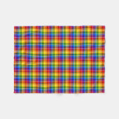Kleurrijke Regenboog Plaid Fleece Deken (Voorkant (Horizontaal))