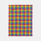 Kleurrijke Regenboog Plaid Fleece Deken (Voorkant)