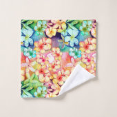 Kleurrijke Regenboog Plumeria Hawaii Badhanddoek S Bad Handdoek (Wasdoekje)