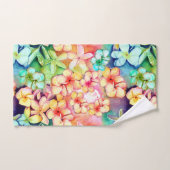Kleurrijke Regenboog Plumeria Hawaii Badhanddoek S Bad Handdoek (Handdoek)