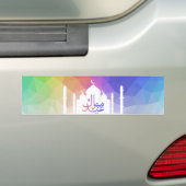 Kleurrijke regenboog Polygonaal Eid - Bumpersticke Bumpersticker (Op auto)