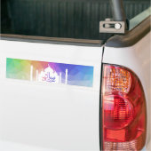 Kleurrijke regenboog Polygonaal Eid - Bumpersticke Bumpersticker (Op Truck)