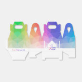 Kleurrijke regenboog Polygooneïde Mubarak-moskee Bedankdoosjes (Uitgevouwen)