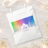 Kleurrijke regenboog Polygooneïde Mubarak-moskee Bedankzakje (Geknipt)