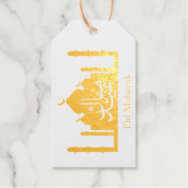 Kleurrijke regenboog Polygooneïde Mubarak-moskee Cadeaulabels