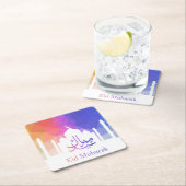 Kleurrijke regenboog Polygooneïde Mubarak-moskee Kartonnen Onderzetters (Insitu)