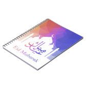 Kleurrijke regenboog Polygooneïde Mubarak-moskee Notitieboek (Linkerzijde)