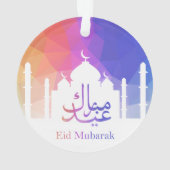 Kleurrijke regenboog Polygooneïde Mubarak-moskee Ornament (achterkant)