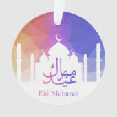 Kleurrijke regenboog Polygooneïde Mubarak-moskee Ornament (voorkant)