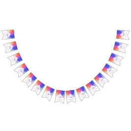 Kleurrijke regenboog Polygooneïde Mubarak-moskee Vlaggetjes