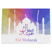 Kleurrijke regenboog Polygoonrood - Grote Gift Bag Groot Cadeauzakje (Voorkant)