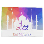 Kleurrijke regenboog Polygoonrood - Grote Gift Bag Groot Cadeauzakje (Achterkant)