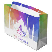 Kleurrijke regenboog Polygoonrood - Grote Gift Bag Groot Cadeauzakje (Achterkant Gekanteld)