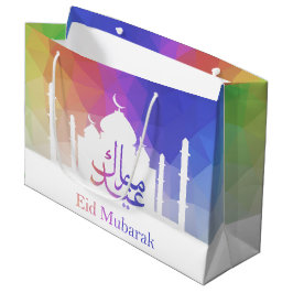 Kleurrijke regenboog Polygoonrood - Grote Gift Bag Groot Cadeauzakje