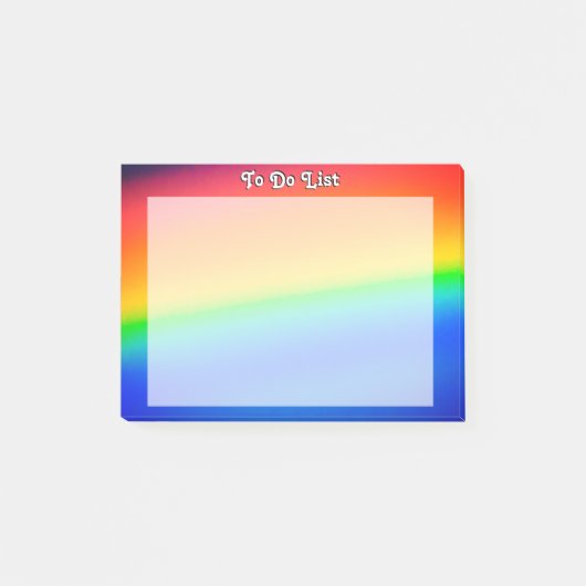Kleurrijke regenboog post-it® notes (Voorkant)