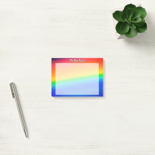 Kleurrijke regenboog post-it® notes (Kantoor)
