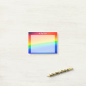 Kleurrijke regenboog post-it® notes (Op bureau)