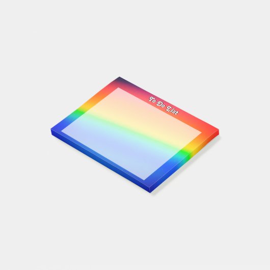 Kleurrijke regenboog post-it® notes (Schuin)