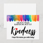 Kleurrijke regenboog Random Act of Kindness Briefk Briefkaart (Voorkant / Achterkant)