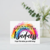 Kleurrijke regenboog Random Act of Kindness Briefk Briefkaart (Staand voorkant)