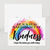 Kleurrijke regenboog Random Act of Kindness Briefk Briefkaart (Voorkant / Achterkant)
