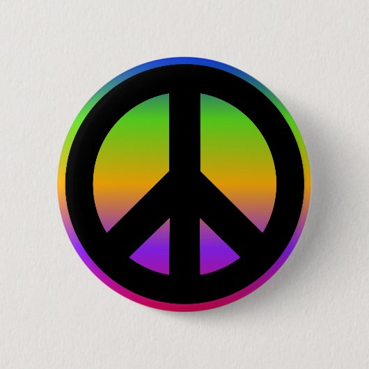 Kleurrijke Regenboog Ronde Button 5,7 Cm (Voorkant)