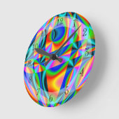 Kleurrijke regenboog ronde klok (Hoek)