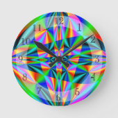 Kleurrijke regenboog ronde klok (Voorkant)