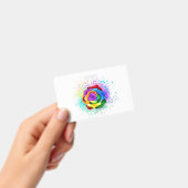 Kleurrijke Regenboog Roos Badge (Handheld)