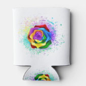 Kleurrijke Regenboog Roos Blikjeskoeler (Achterkant)