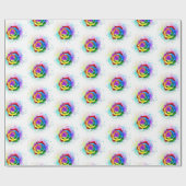Kleurrijke Regenboog Roos Cadeaupapier (Vlak)