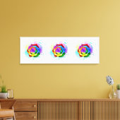 Kleurrijke Regenboog Roos Canvas Afdruk (Insitu (Woonkamer))