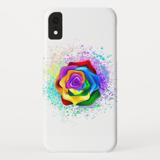 Kleurrijke Regenboog Roos Case-Mate iPhone Case (Achterkant)
