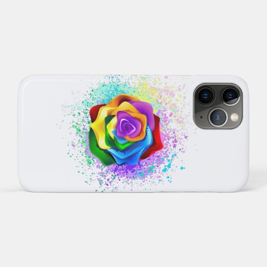 Kleurrijke Regenboog Roos Case-Mate iPhone Case (Achterkant (horizontaal))