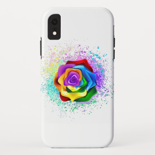 Kleurrijke Regenboog Roos Case-Mate iPhone Case (Achterkant)