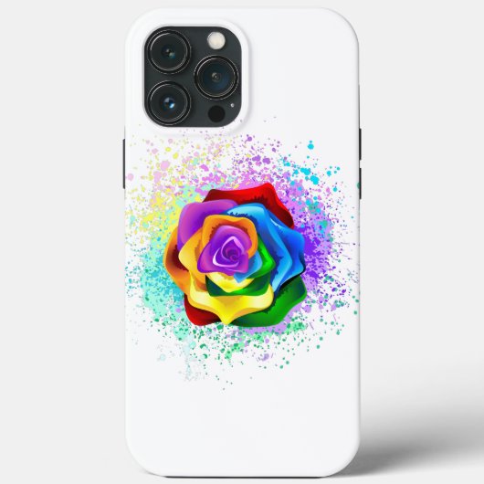 Kleurrijke Regenboog Roos Case-Mate iPhone Case (Achterkant)