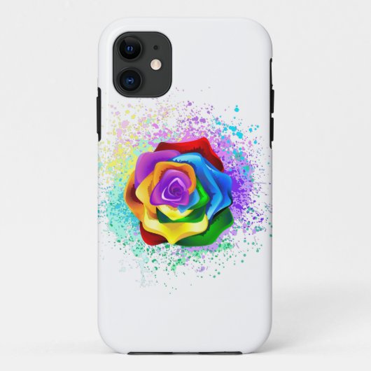 Kleurrijke Regenboog Roos Case-Mate iPhone Case (Achterkant)