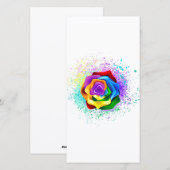 Kleurrijke Regenboog Roos Feestdagenkaart (Voorkant / Achterkant)